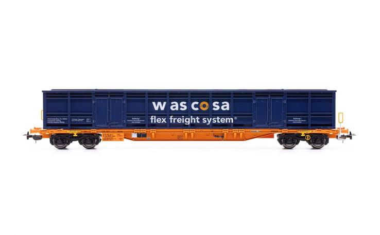 PIKO 24566 Containerwagen Sgnss flex freight system WASCOSA, H0
