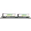 PIKO 24635 Doppeltaschenwagen T3000e mit 2 Trailer Ambrogio Wascosa, H0