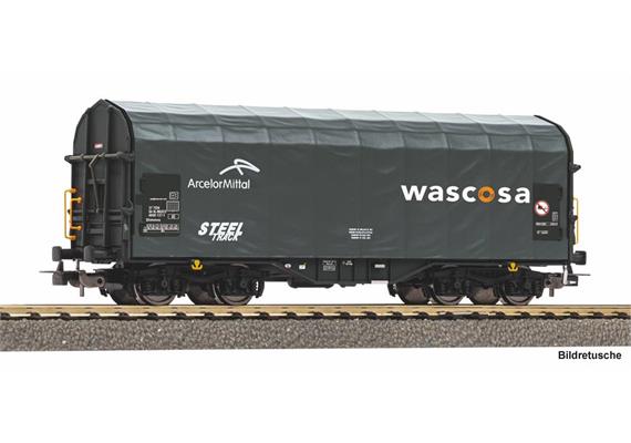 PIKO 24640 Schiebeplanewagen Arcelor Mittal grau Wascosa, H0