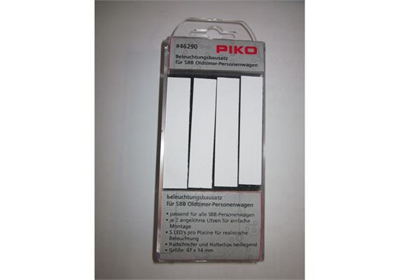 Piko 46290 4 x LED Innenbeleuchtung zu SBB N-Personwagen-Set, Spur N