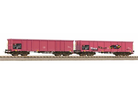 PIKO 58393 Hochbordwagen Eaos pink mit Graffitti Set 2-tlg SBB, H0