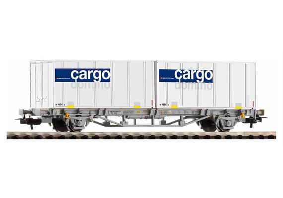PIKO 58732 Postcontainerwagen mit 2x 20 Container Cargo Domino SBB, H0
