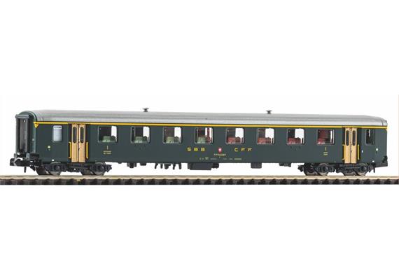 PIKO 94383 EW I Personenwagen 1. Kl. grün, alte Schrift SBB, Spur N