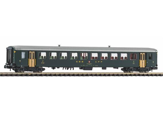 PIKO 94384 EW I Personenwagen 2. Kl. grün, alte Schrift SBB, Spur N