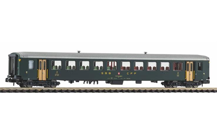 PIKO 94384 EW I Personenwagen 2. Kl. grün, alte Schrift SBB, Spur N