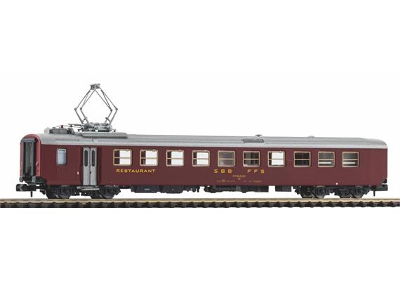 PIKO 94385 EW I Historic Speisewagen rot, alte Schrift SBB, Spur N