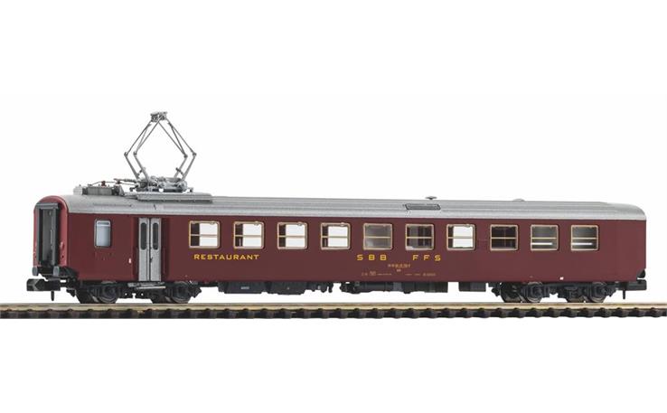 PIKO 94385 EW I Historic Speisewagen rot, alte Schrift SBB, Spur N