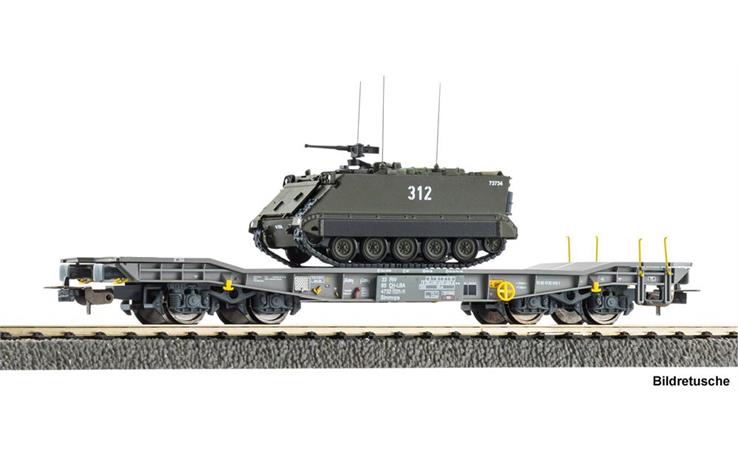 PIKO 96281 Panzertransportwagen Slmmps mit M113 Panzer SBB, H0