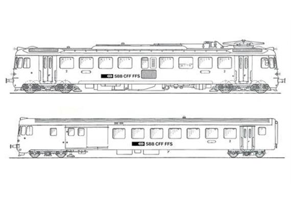 Piko 96837 E-Triebwagen RBe 4/4 + BDt Steuerwagen grün/rote Front SBB, H0 AC Digital Sound