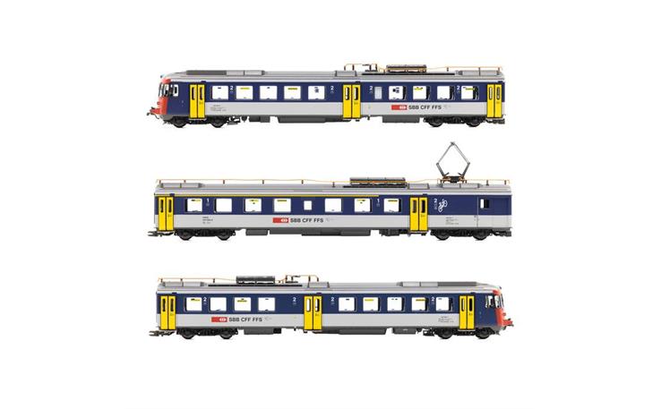 PIKO 97254 E-Triebzug RABDe 510 3-tlg Mirage NPZ SBB, H0 DC