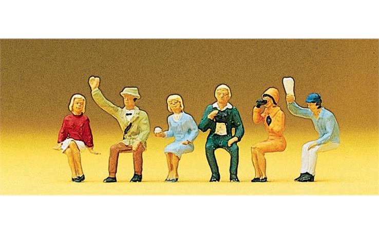 Preiser 10025 Sitzende Zuschauer, Set mit 6 Figuren