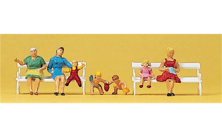 Preiser 10051 Mütter und Kinder, Set mit 7 Figuren