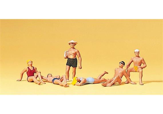 Preiser 10071 Badende, Set mit 6 Figuren