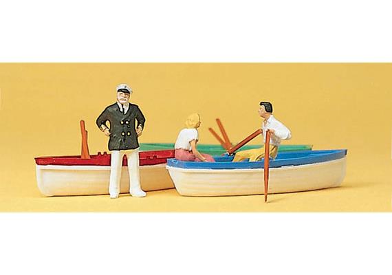 Preiser 10072 Bootsverleih mit 3 Booten