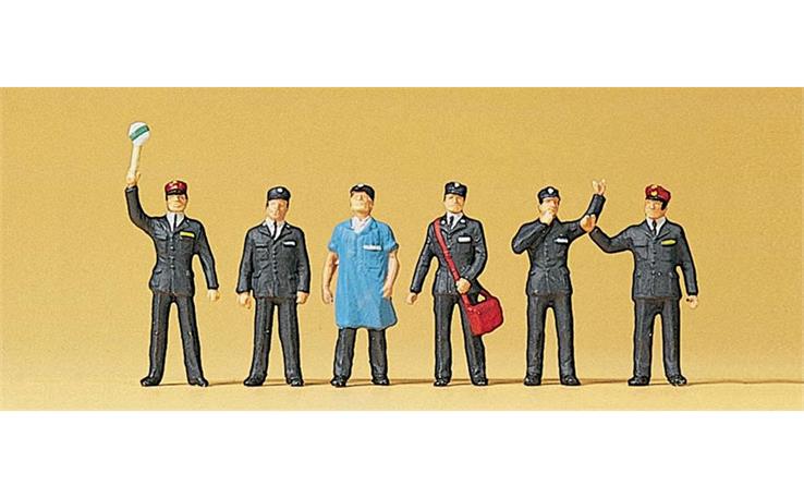 Preiser 10087 Schweizerisches Bahnpersonal, Set mit 6 Figuren