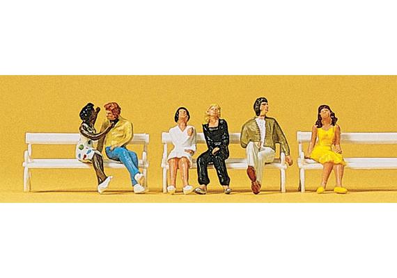Preiser 10180 Sitzende Paare, Set mit 6 Figuren