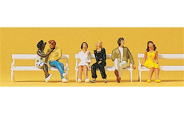 Preiser 10180 Sitzende Paare, Set mit 6 Figuren