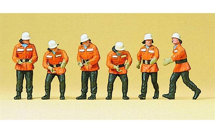 Preiser 10242 Feuerwehrmänner im Einsatz, Set mit 6 Figuren