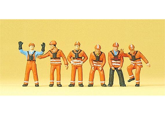 Preiser 10245 Rangierpersonal DB, Set mit 6 Figuren
