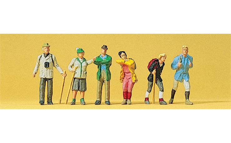 Preiser 10290 Wanderer, Set mit 6 Figuren