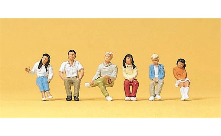 Preiser 10297 Sitzende Jugendliche, Set mit 6 Figuren