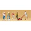 Preiser 10463 Bei der Gartenarbeit, Set mit 5 Figuren und Zubehör