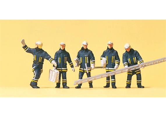Preiser 10484 Feuerwehrmänner in moderner Einsatzkleidung. Eintreffen am Brandort.