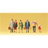 Preiser 10511 Gehende Reisende, Set mit 7 Figuren