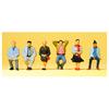 Preiser 10537 Sitzende Reisende, Set mit 6 Figuren