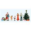 Preiser 10652 Frohe Weihnachten, Set mit 5 Figuren und Zubehör