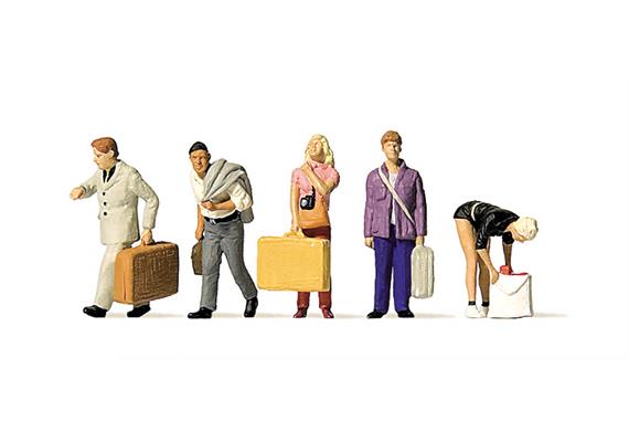 Preiser 10670 Reisende am Bahnhof, Set mit 5 Figuren