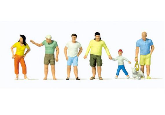 Preiser 10672 Passanten, sommerliche Kleidung, Set mit 7 Figuren