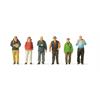 Preiser 10699 Wanderer, Set mit 6 Figuren
