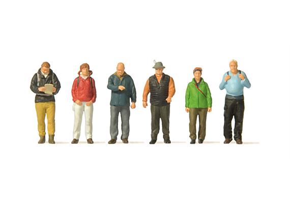 Preiser 10699 Wanderer, Set mit 6 Figuren