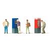 Preiser 10751 Am Automaten, Set mit 4 Figuren und Zubehör
