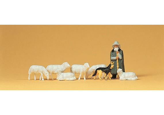 Preiser 14160 Schäferei, Set mit 8 Figuren