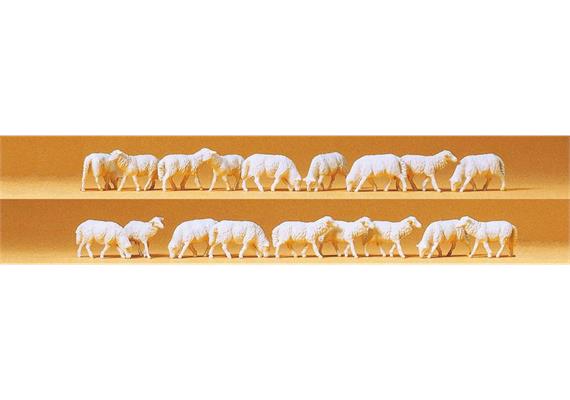 Preiser 14161 Schafe sortiert, Set mit 18 Figuren