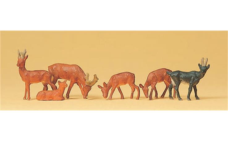 Preiser 14178 Rehe und Gemse, Set mit 6 Figuren