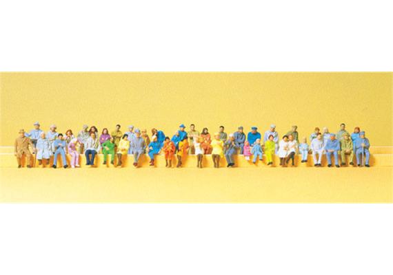 Preiser 14416 Sitzende Personen, Set mit 48 Figuren