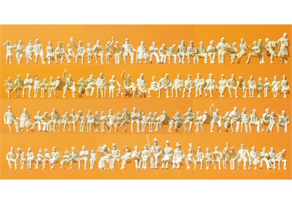 Preiser 16328 Sitzende Personen, Set mit120 unbemalten Figuren 1/87