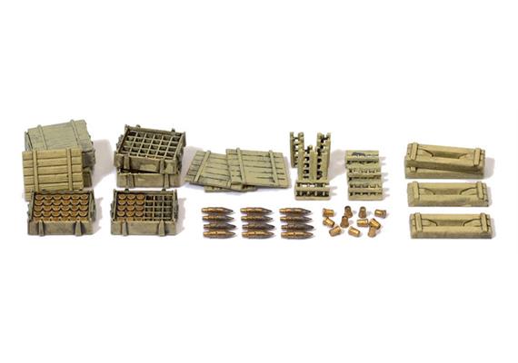 Preiser 16603 Munition und Munitionskisten zur leichten Feldhaubitze