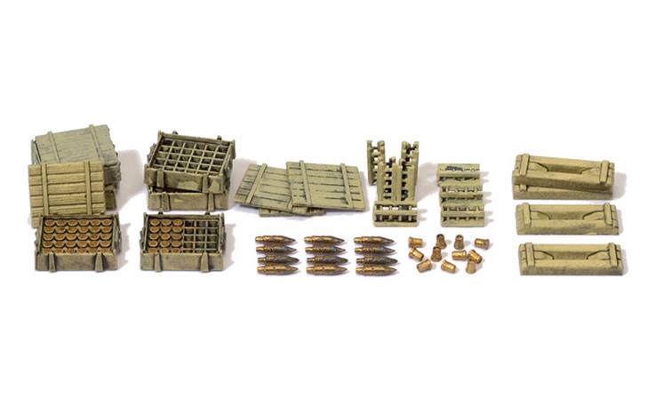 Preiser 16603 Munition und Munitionskisten zur leichten Feldhaubitze