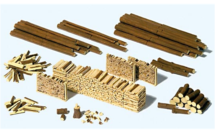Preiser 17609 Stämme, Holzscheite, Holzstapel