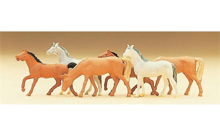 Preiser 79150 Pferde, Set mit 6 Figuren