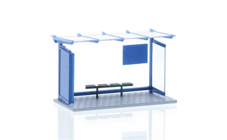 Rietze 70321 Bushaltestelle blau1/87