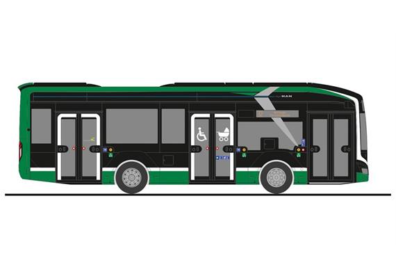 Rietze 74617 MAN Lion‘s City 10 E "Margarethen Bus AG" (CH) 1/87