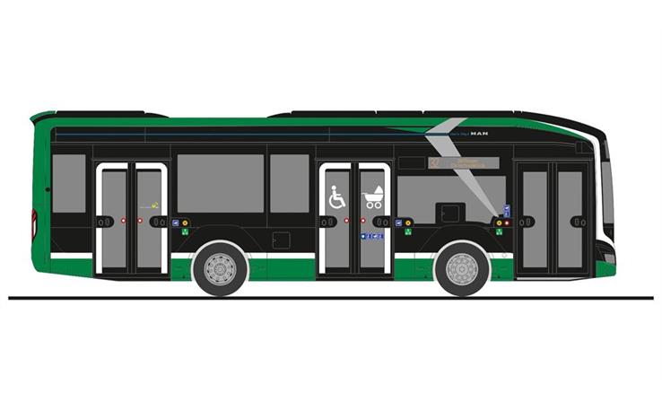 Rietze 74617 MAN Lion‘s City 10 E "Margarethen Bus AG" (CH) 1/87