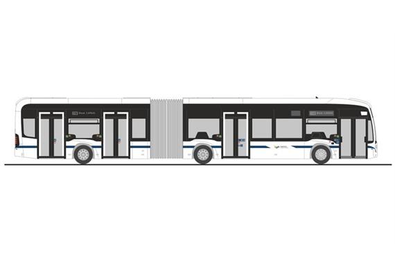 Rietze 77645 Mercedes-Benz eCitaro G Zugerland Verkehrsbetriebe (CH) 1/87