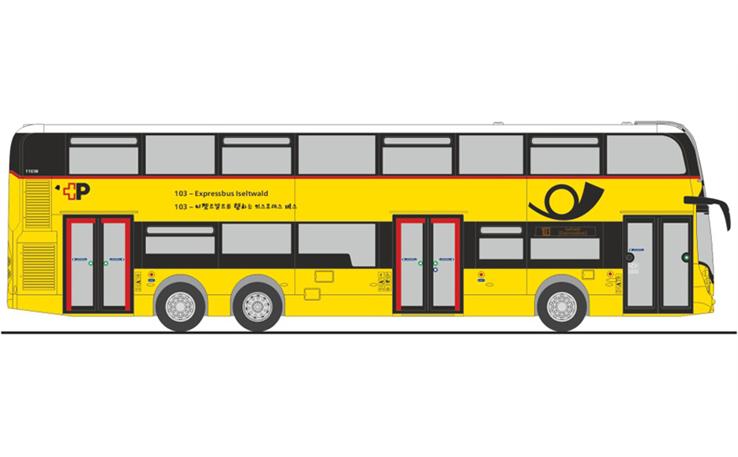 Rietze 78033 Alexander Dennis Enviro500 Postauto - Expressbus (CH) 1/87
