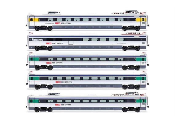 Rivarossi HR3026 Ergänzungsset 5-tlg zu ETR 470 SBB, H0 DC